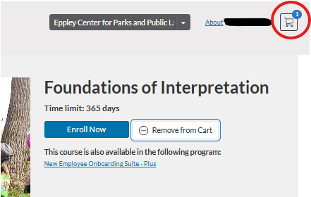 How to Add a Course to the Shopping Cart